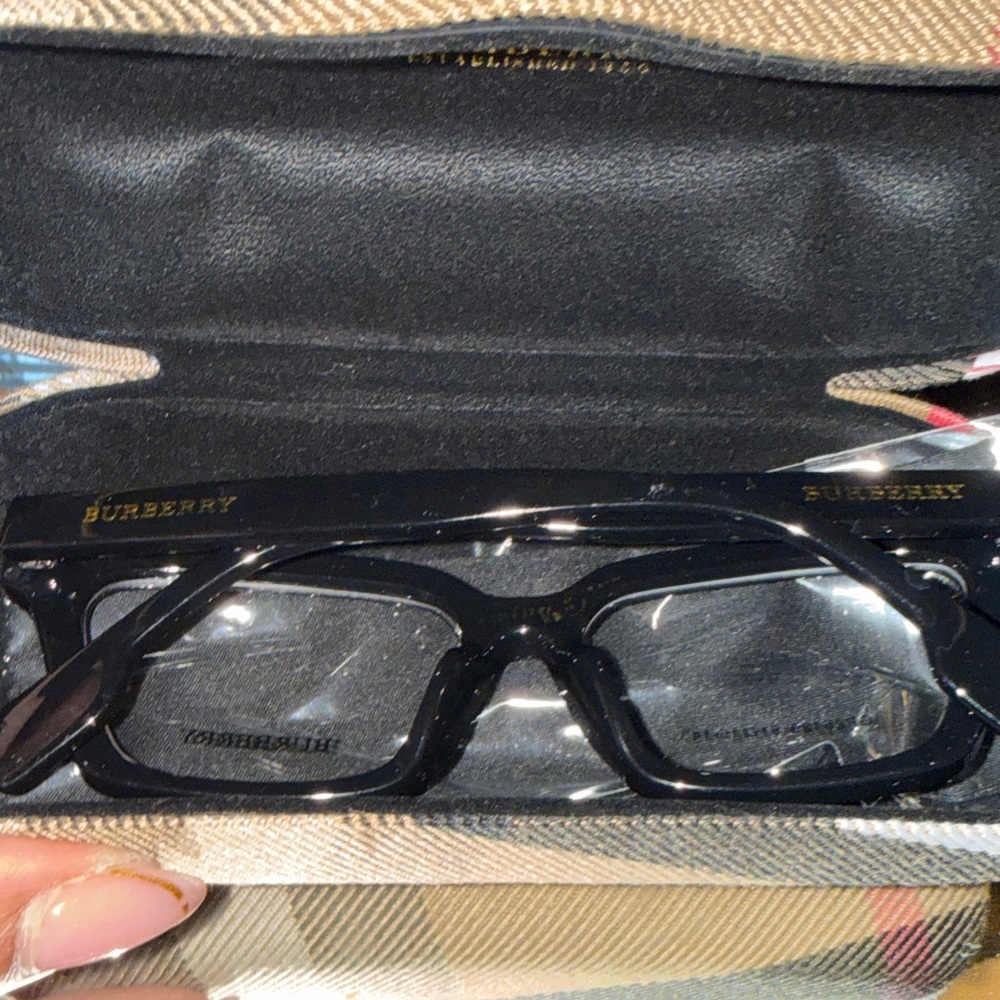 Burberry Black Rectangular Acetate Glasses - image 6